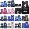 3pcsset Tok Tik Blue Galaxy Backpack Schoolbag Shoulderbag Pencilbag Kids Women