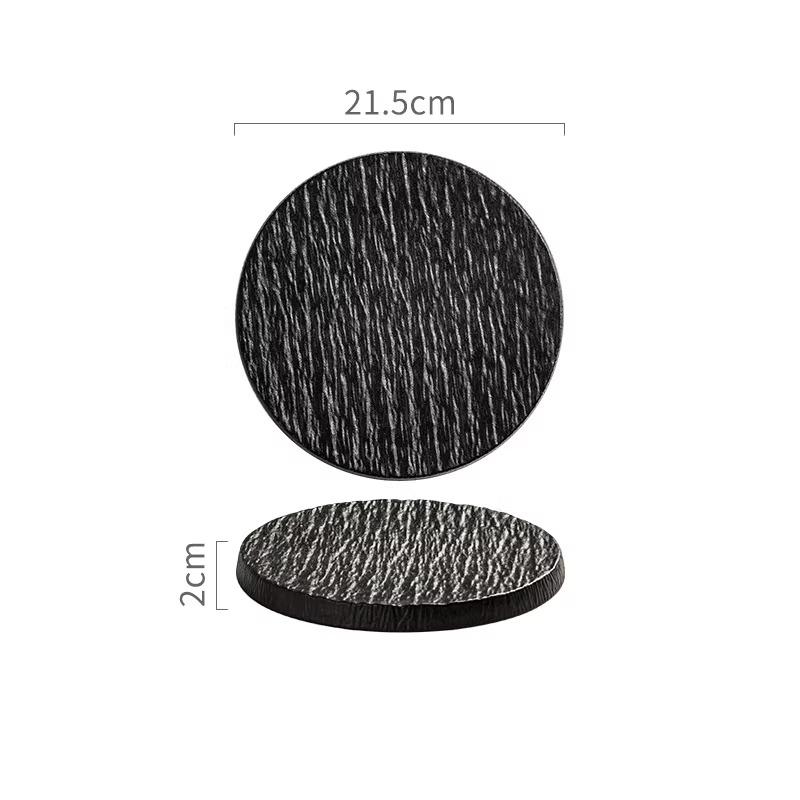 1PC Creative Rock Pattern Ceramic Plate Japanese Tableware Western Food Tray High-end Steak Plate Hotel Commercial