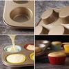 Carbon Steel Mini Muffin Pan Nonstick Coating Baking Pan Mini Bakeware Muffin Mold  Cupcakes Making