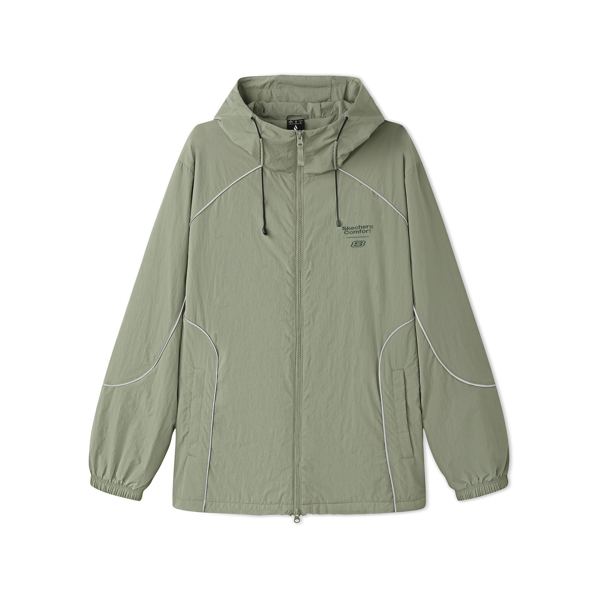 Skechers Fleece Lined Warm Windproof Water Resistant Sports Casual Commuter Loose Comfortable Soft Hooded Jacket Men jackets L325M088-01DR XL
