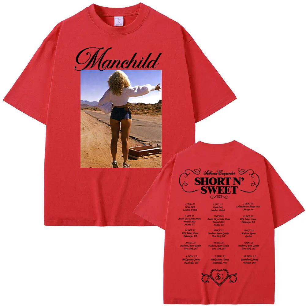 Sabrina Carpenter Manchild Graphic Print TShirt Streetwear Hiphop Rapper Fashion Tee Women Men Oneck Tees Loose Oversized Top