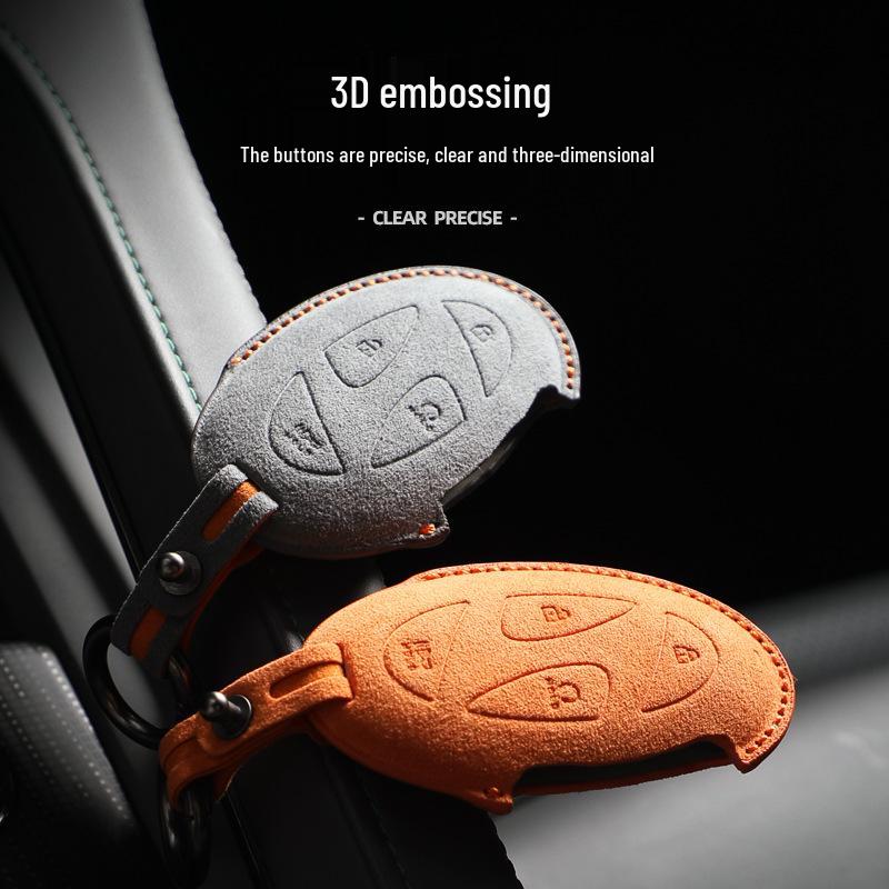 Alcantara Suede 3D Key Cover for Hyundai ix35, Elantra, Mistra, Yuedong