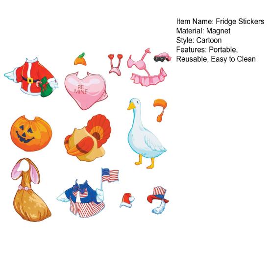 1 Set Kühlschrankaufkleber, klein, leicht, magnetisch, leicht zu reinigen, abnehmbarer Kühlschrankaufkleber, Heimdekoration für das Wohnzimmer