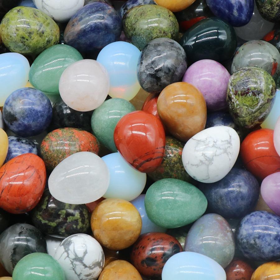 Egg Shaped 20mm Crystal Agate Stone Mini Egg Indoor Decoration Home Decoration