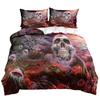 Skull Bedding Three-Piece Set 90-120G Abrasive Cloth 3D Digital Printing