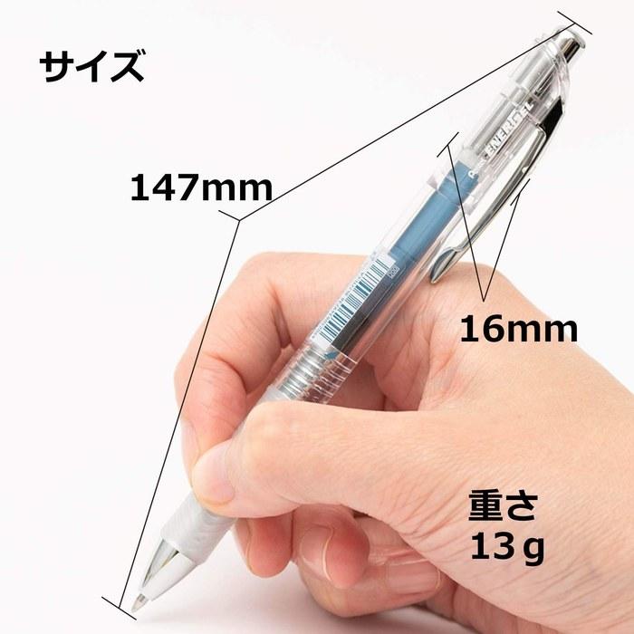 Pentel EnerGel Infree Ballpoint Pen 0.7mm Clear Barrel Blue Black 10-pack