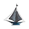 Metal Handicrafts Realistic Retro Sailboat Ornaments Handmade Statue Tabletop Boat Arrangement Home Decoration Accessories