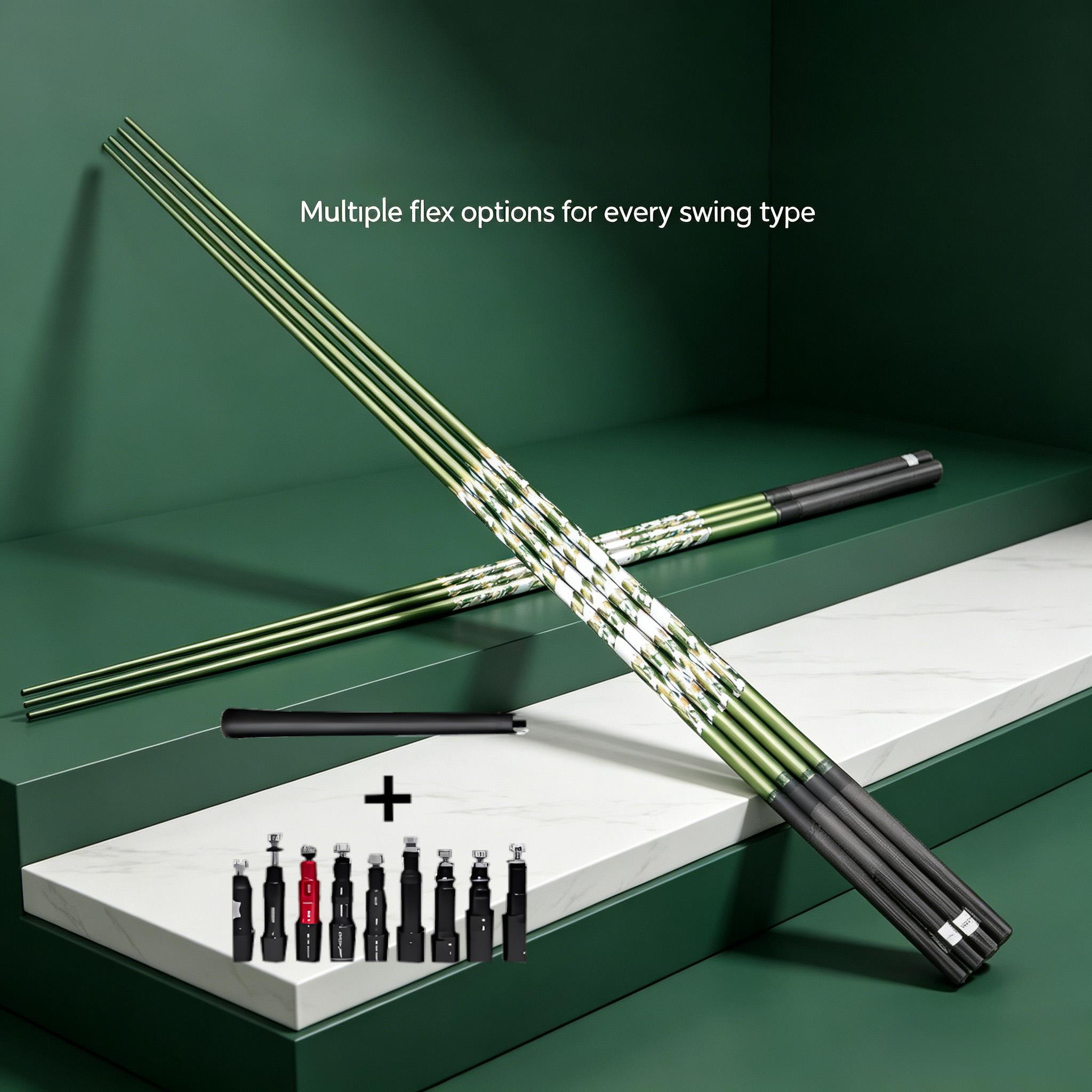 Lightweight, High-Toughness Green Golf Club Shaft with Balanced Performance and Stable Trajectory, Compatible with Multiple Wood Club Models, Mc-Green-5S-Callaw