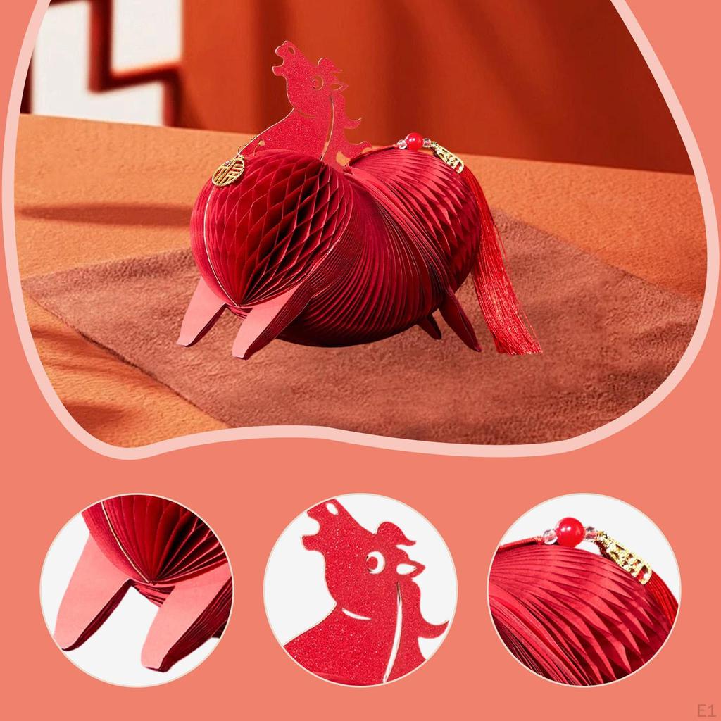 Horse Honeycomb Centerpiece Chinese Year Decoration Multifunctional Desktop Ornament for