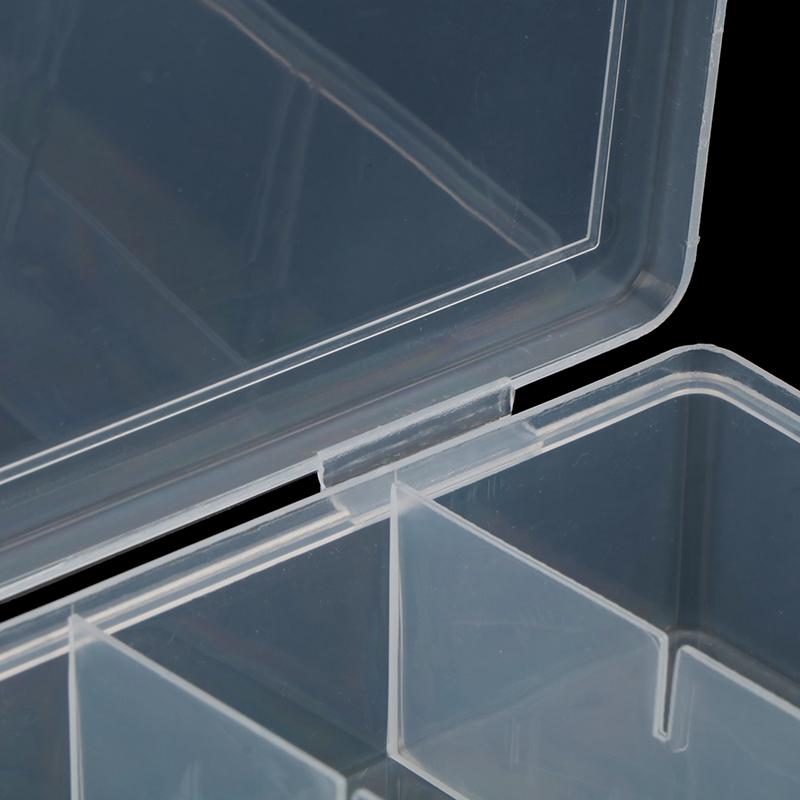 6 přihrádek plastový úložný box praktický box na nářadí průhledné PP krabičky pouzdro na korálky a šperky organizér kontejner