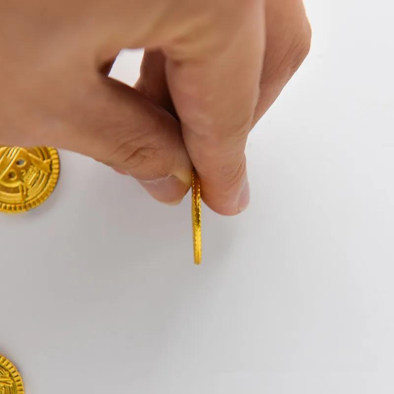 Wholesale Gold Coins Pirate Treasure Game Halloween Kids Play Money Pirate Party Props Children Party Decore  Christmas Decor