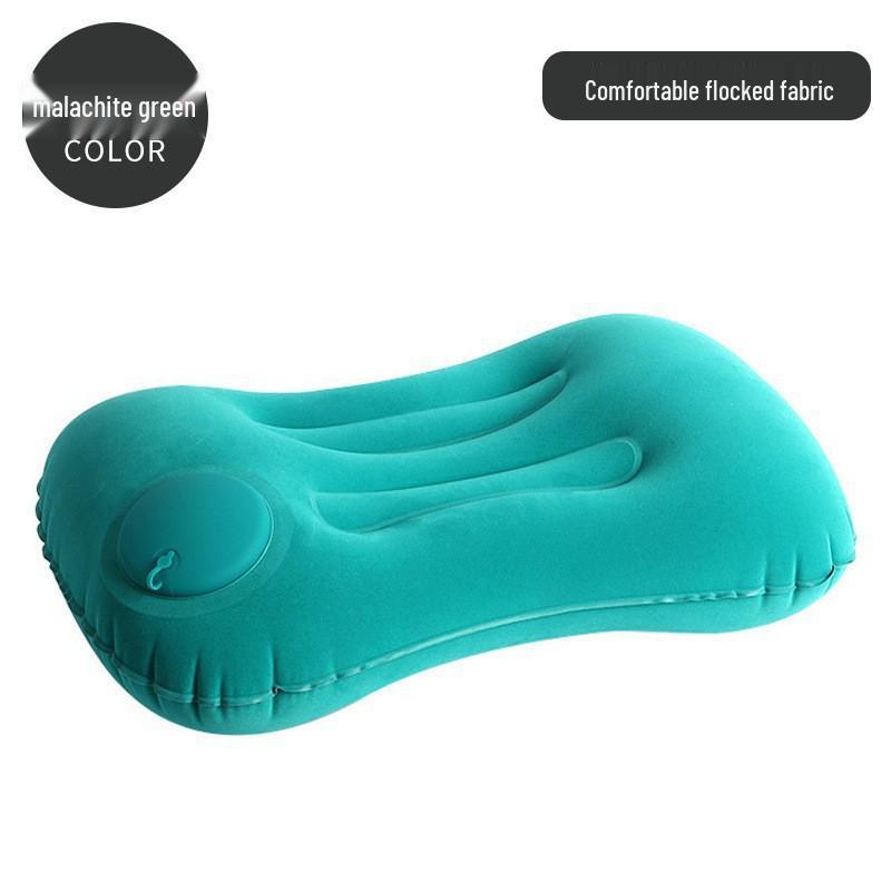 Available: Press-Type Inflatable U-Shaped Travel Neck Pillow for Airplanes and Lunch Breaks.