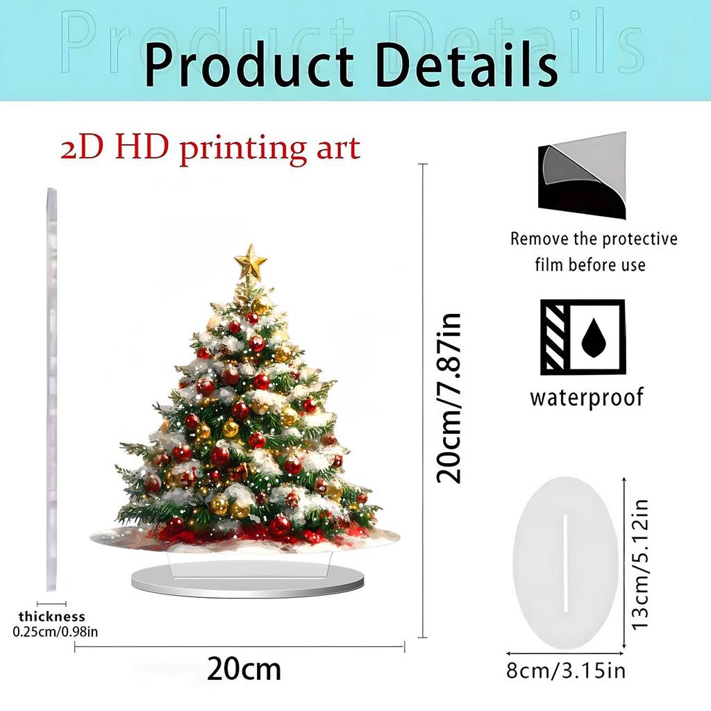 Rotating Christmas Carousel 2D Acrylic Standee - Festive Gift & Home Decoration