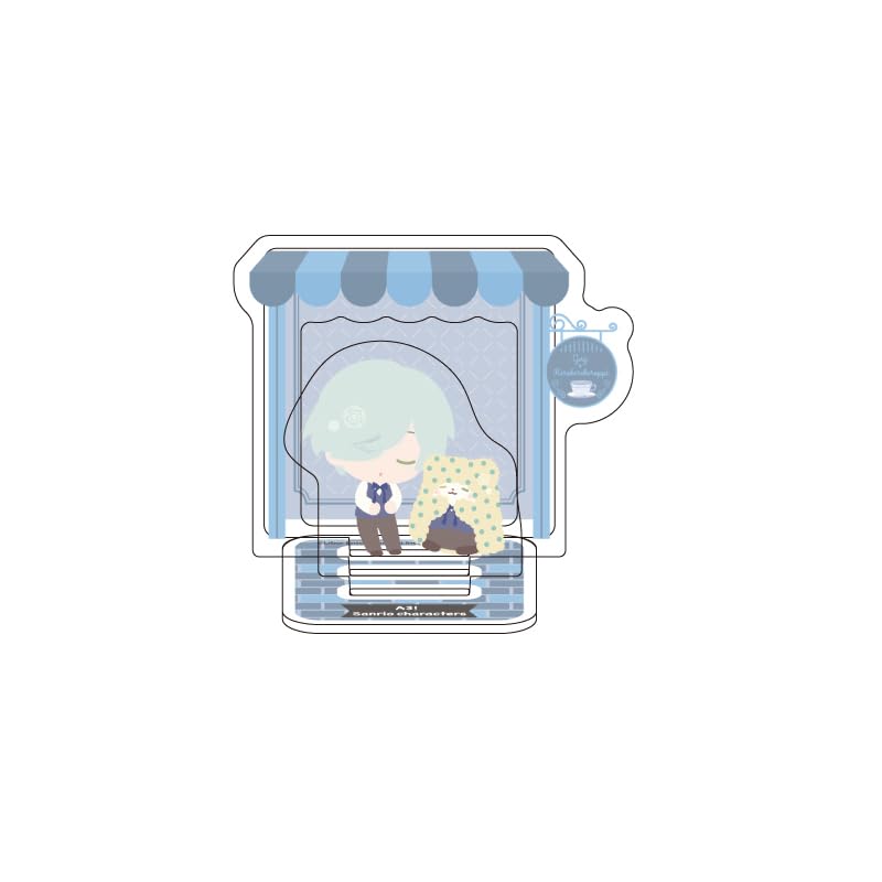 

A3 x Sanrio characters 21 Mikage Mitsuru x Marumofubiyori [Mini character illustration] Acrylic stand plate