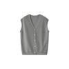 Louvre Korean Retro V-Neck Wool Knit Vest - Women's Slim Fit, Loose, Flexible Spring Top