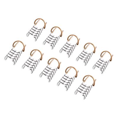 10PCS Reusable Aluminum Nail Art Extension Form Tools Nail Care Form Tools(Silver)