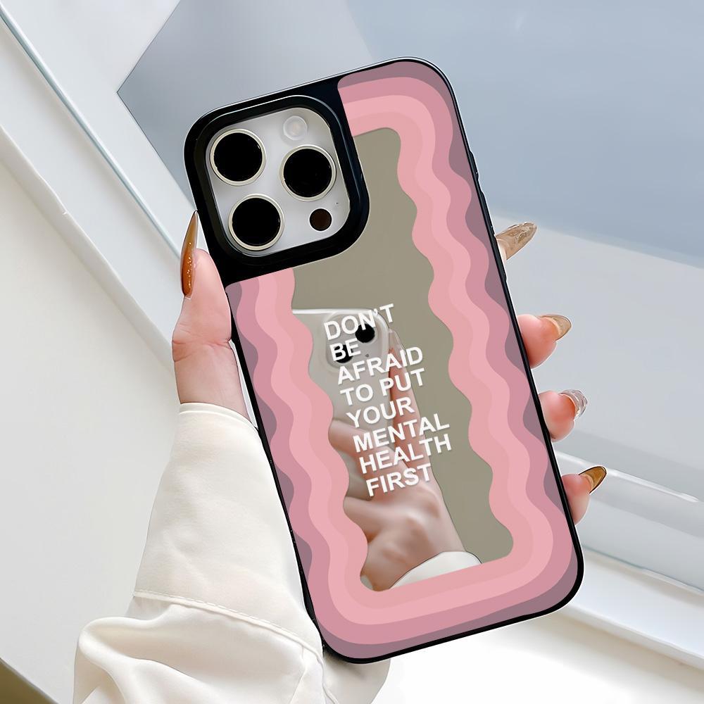 

Зеркальный чехол для телефона для iPhone 15 11 13 14 для 15 16 Pro Max 12 13 16 Pro Чехол для телефона в милом стиле с облаками, цветами и животными iPhone 16 чёрный