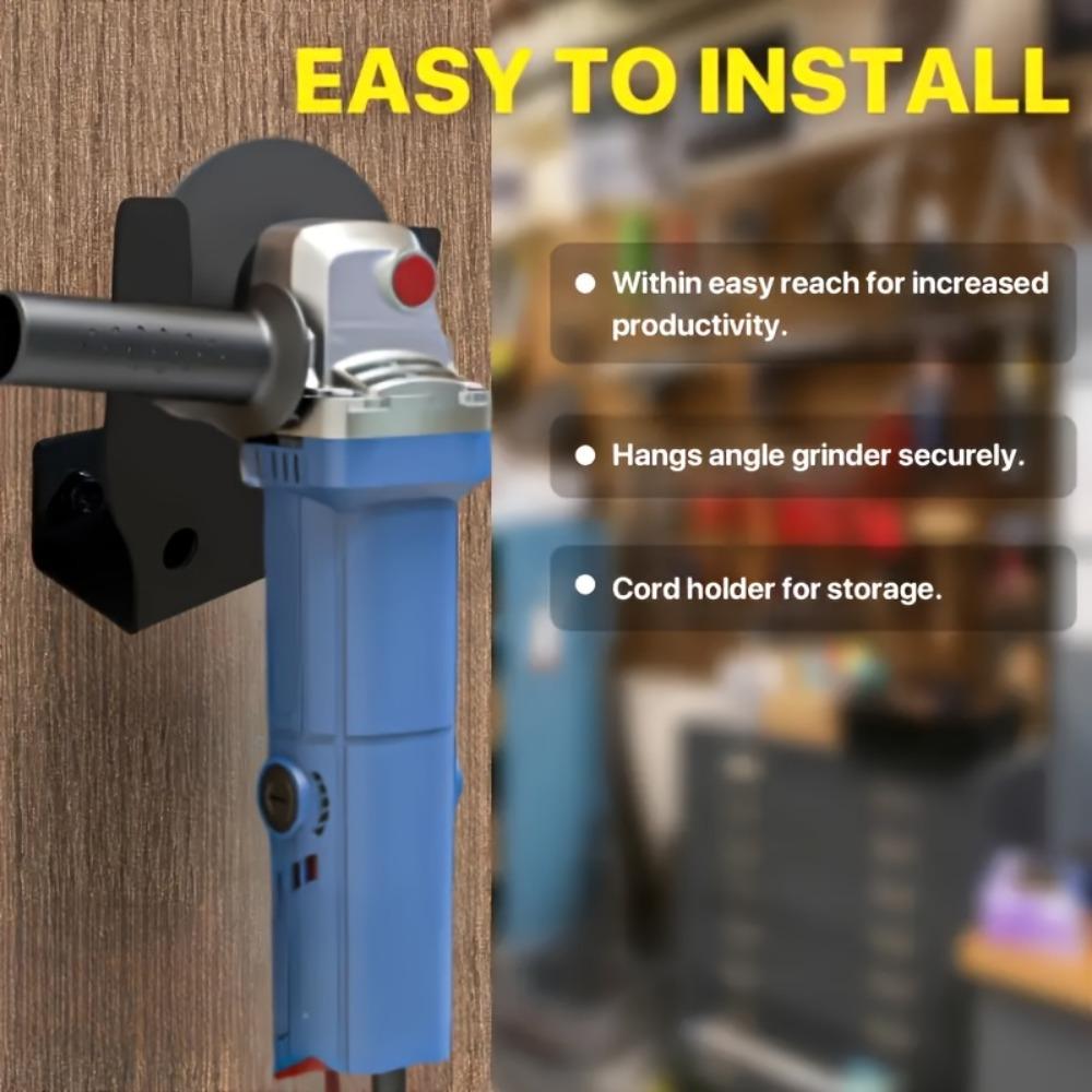 Easy Installation Metal Angle Grinder Holder Sleek Tool Rack  for Polishing Tools