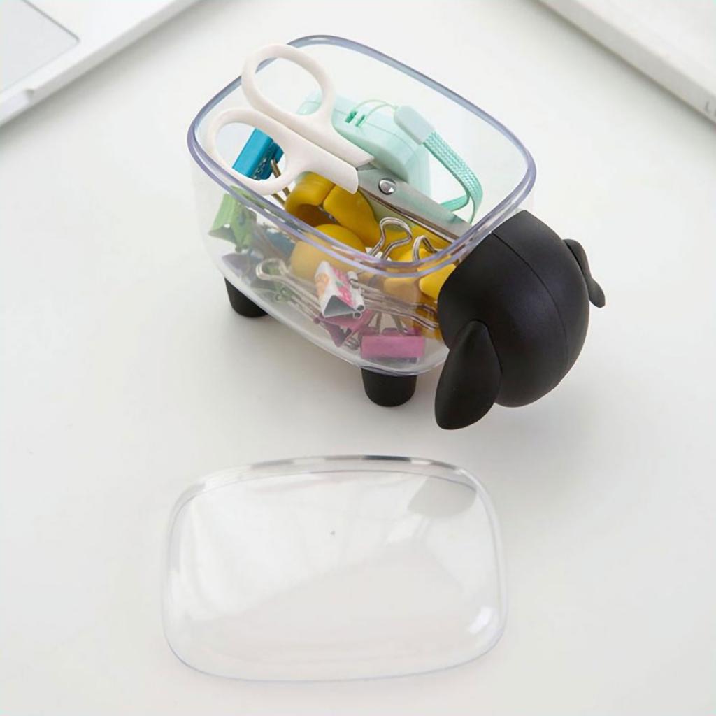 Cute Cartoon Stationery Cotton Swab Makeup Cotton Storage Box Holder (White Sheep)