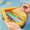 Bolsa de papelería de gran capacidad Organizador de escritorio Bolsa para lápices de gato Estuche para lápices de gato Kawaii Caja para lápices