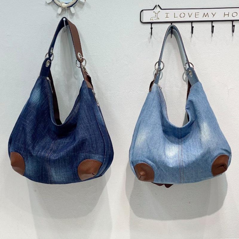 Bag Women'S Summer Women'S Bag Shoulder Crossbody Bag Bucket Bag Denim Canvas Tote Bag