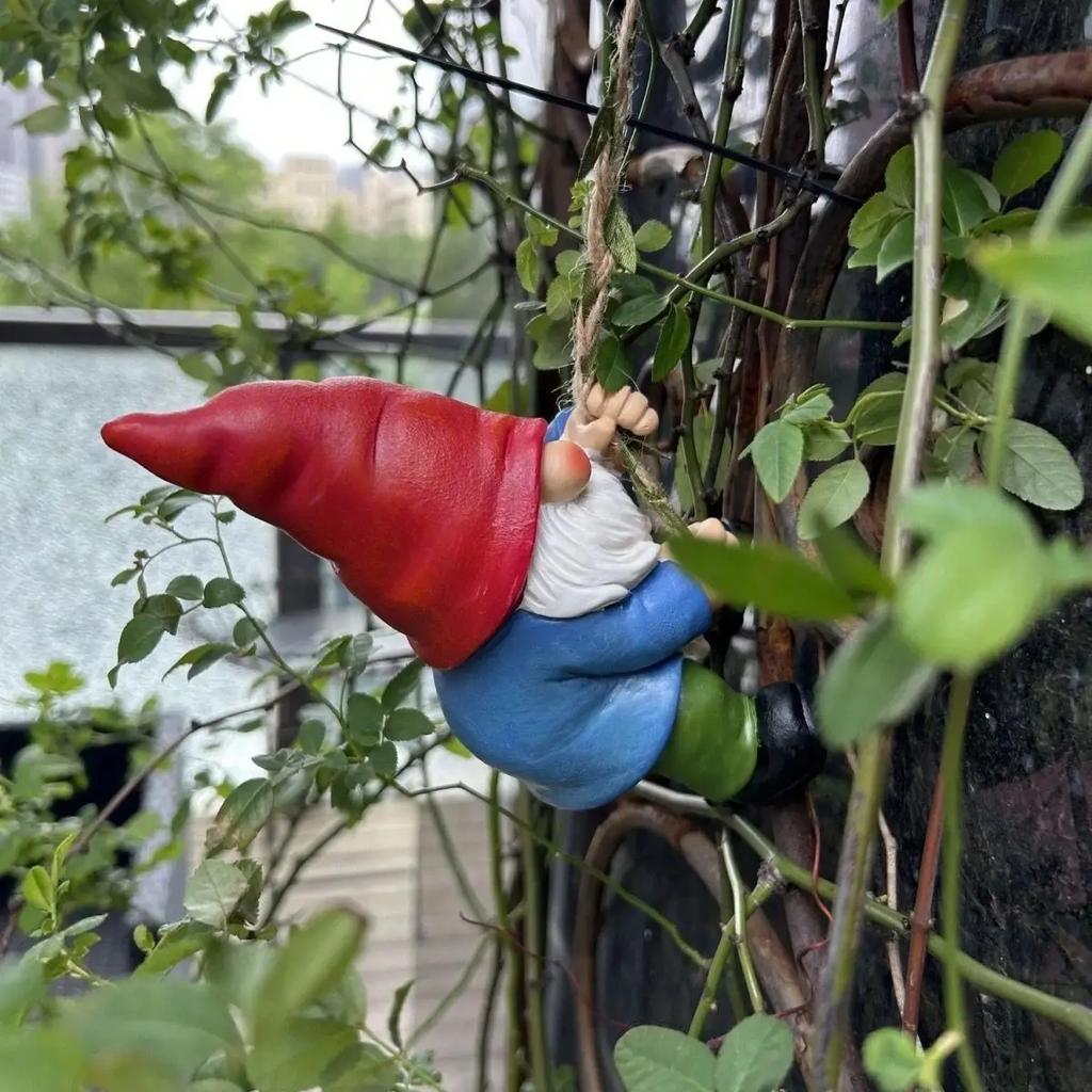 Cute Resin Gnome Pendant for Hanging Cup, Flower Pot, and Home Decor,Flower Pot Landscape Decoration, Outdoor Garden Decora