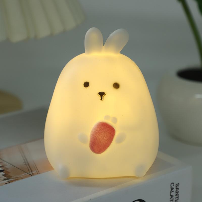 

Kawaii Bunny Night Light Creative Lights Decoration Спальня Кровать Настольная Лампа bunny+gift bag