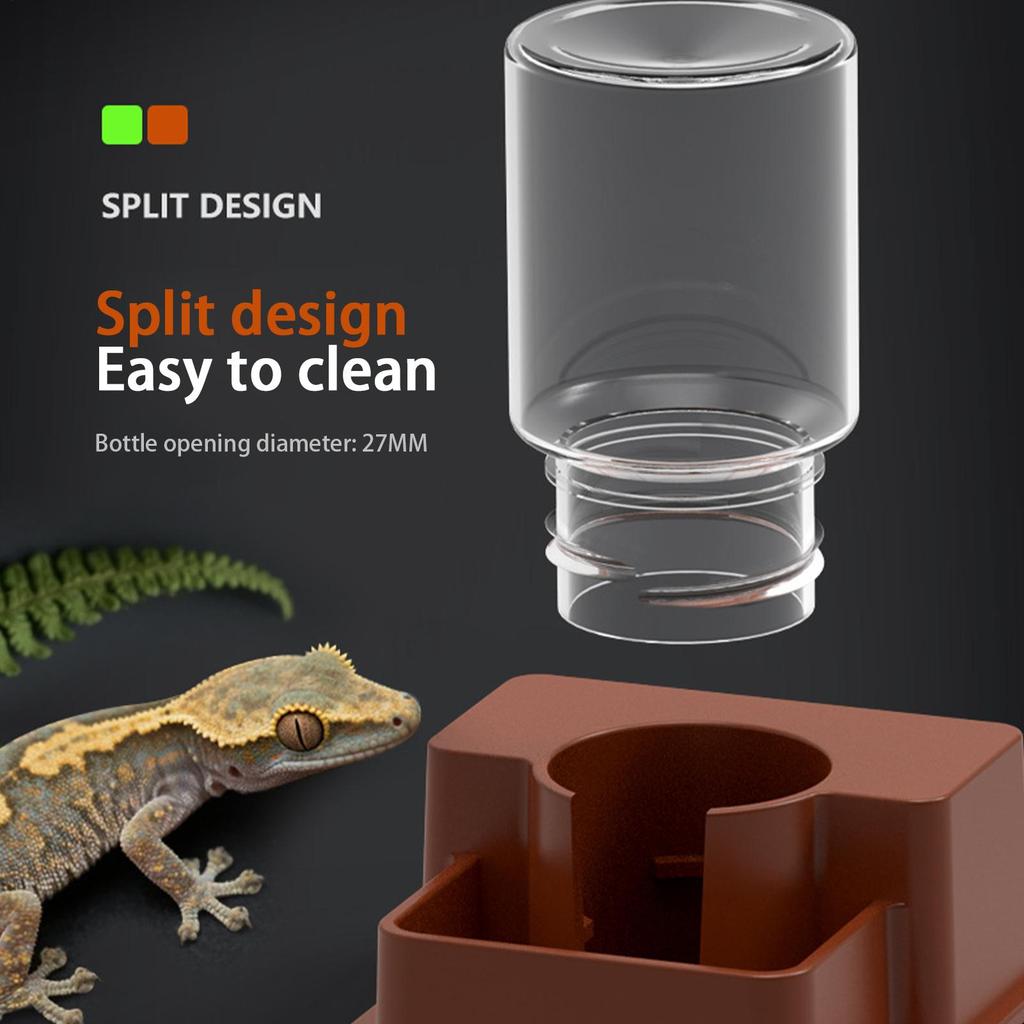 Automatische Reptielenvoerbak Automatische Afneembare Reptielenkom Schildpad Waterschaal Gecko Drinkdispenser voor Hagedis Kameleon Slang