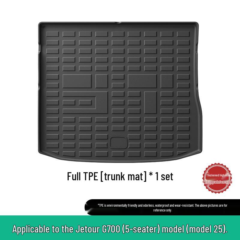 Compatible with 25 Jetour G700 models: TPE floor, trunk, and backrest mats.