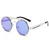 Metal Round Steampunk Rimless Sunglasses Women  Fashion Brand Designer Vintage Elastic Sun Glasses For Men Lentes
