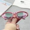 Vintage Punk Sports Sunglasses Uv400 Colorful Mirror Women'S Sunglasses Fashion Eyewear 2000S Retro Shades Cat Eye Sun Glasses