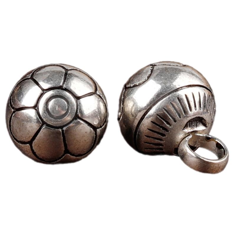 Elegant Silvering Knot Button Bead for Traditional Cheongsam and Shirt Vintage Metal Carved Bead Button for Han Costume