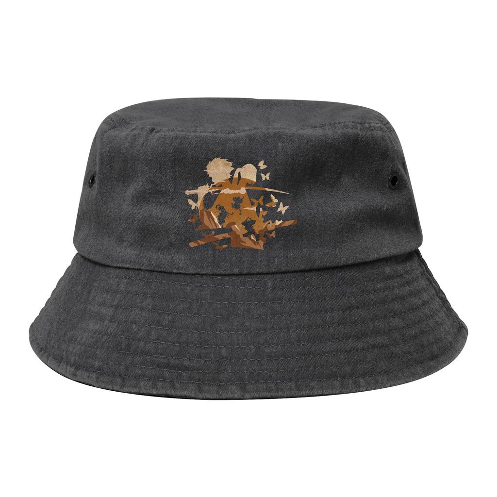 Women Unisex Bucket Hats Samurai Champloo Funky Samurais Spring Headwear Foldable Hiking Fishing Hat Anime Irish Country Hat