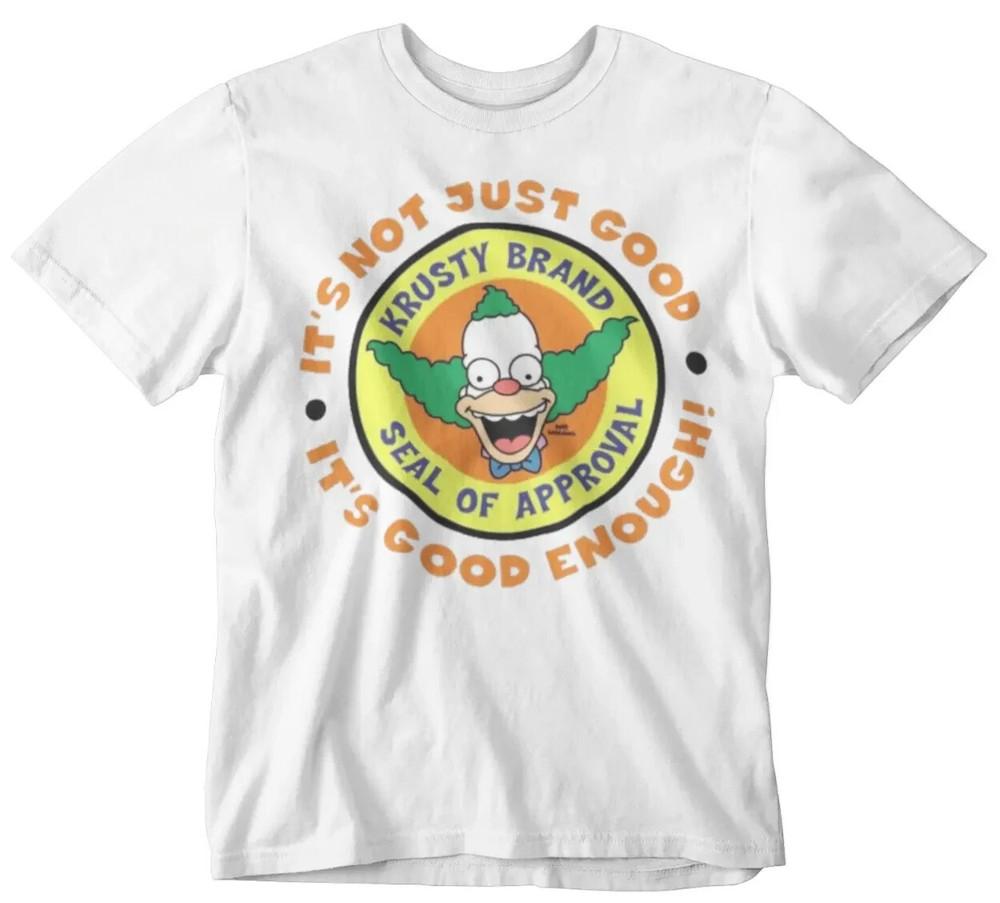 

Simpsons Krusty Brand T-Shirt Retro Cool Gift Tee Cartoon TV 90s UK Unisex T-Shirt XXXXL