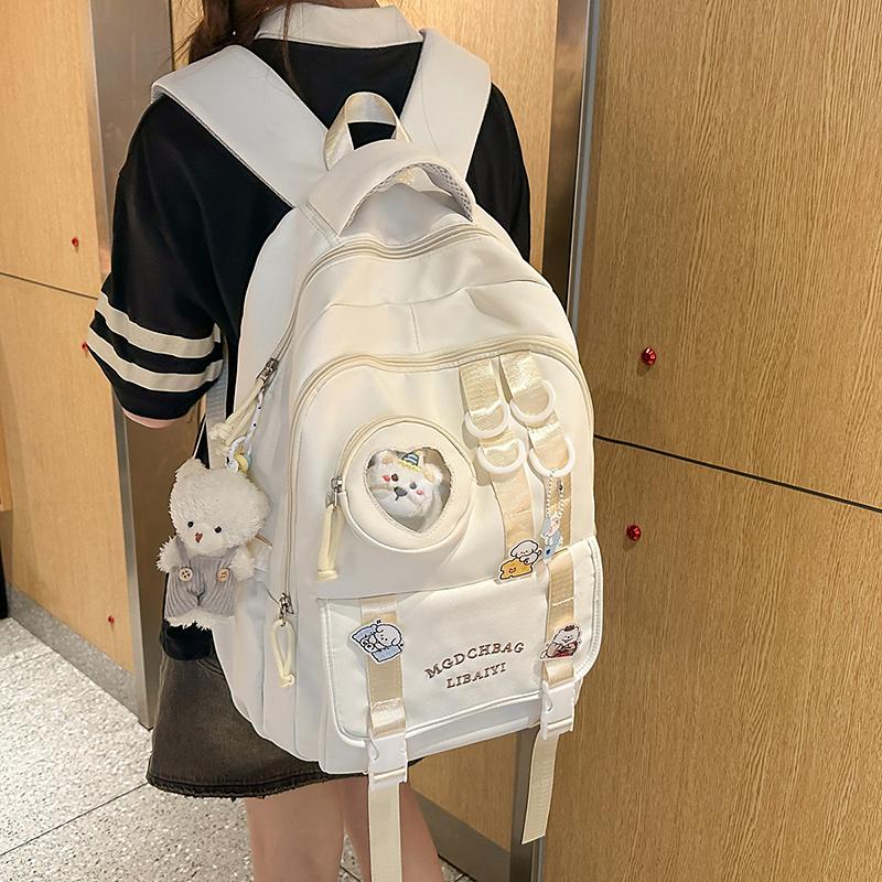 College Style Student Schoolbag Women's Large Capacity Computer Backpack Lightweight Girls Class Book Bag