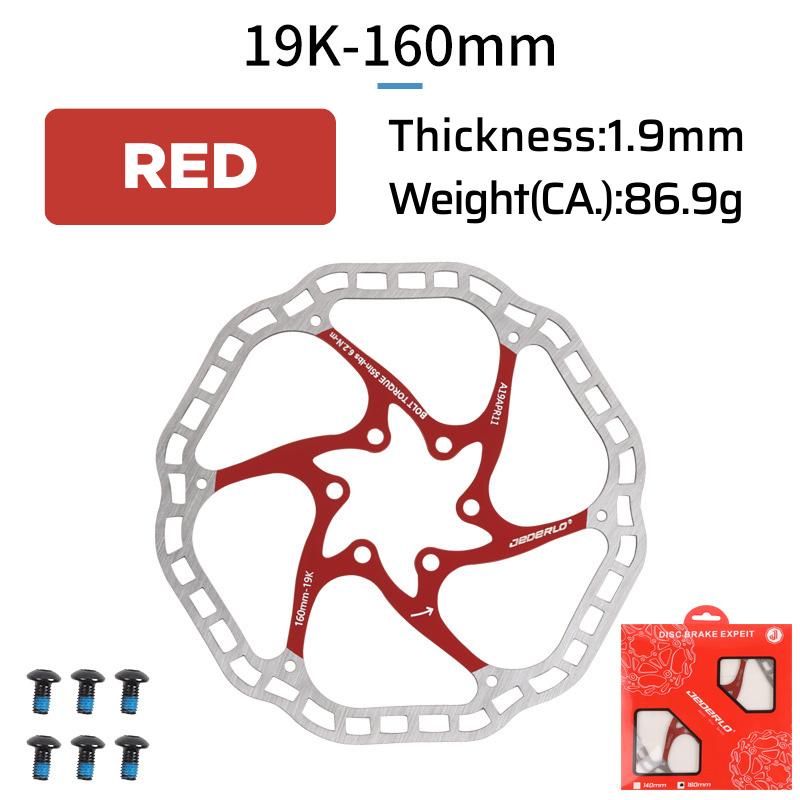 6-Bolt Bicycle Disc Brake Rotor Hydraulic Disc Brake 160/180 Ultra-Light High Strength Heat Dissipation Rotor for MTB Road Bike