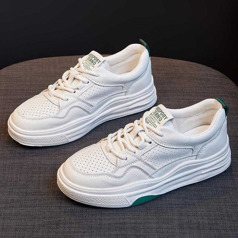 Leder kleine weiße Schuhe Damenschuhe Fahren weiche Sohle Koreanische Version von Sport und Freizeit vielseitig Leder Tide Marke flache Grundplatte Schuhe