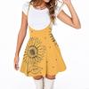 Women's Suspender Skirt Adjustable Straps Printing Basic High Waist Multifunctional Flared Skateboard Skirt