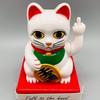 Middle Finger Funny Fortune Cat Ornament Household Desktop Decoration Creative Fashion Lucky Cat Personality Decoration Gifts