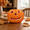 Jack-O'-Lantern Shatterproof Polypropylene Pumpkin Compact for Shelves