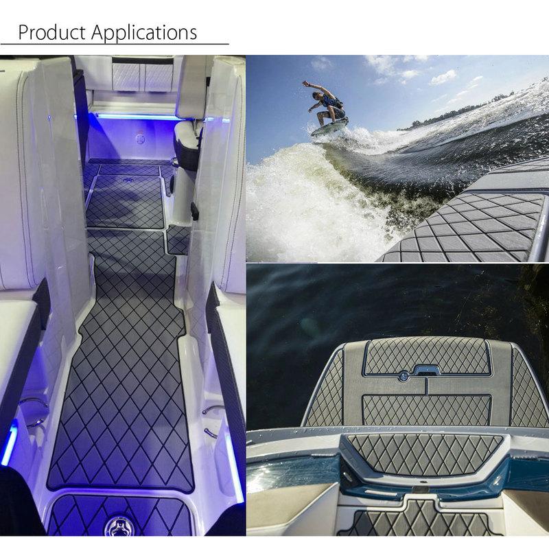 2400x450mm EVA Foam Floor Mat for Marine Boat Yacht RV Self Adhesive Foam Teak Deck Sheet Boat Synthetic Foam Floor Mat Carpet