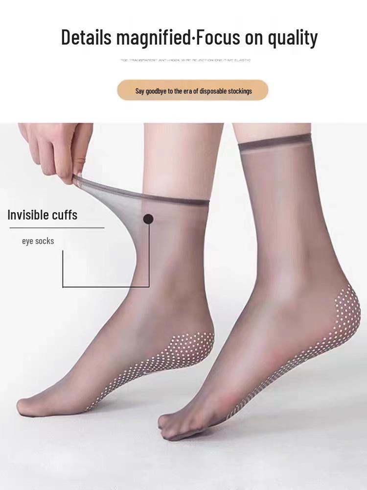 Steel-Strength, Anti-Snagging Women's Velvet Ankle Socks - Super Elastic, Soft, and Durable for Spring & Autumn