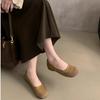 Shallow soft-soled annual Mary Jane shoes retro versatile single shoes round head  flat-soled grandma shoes summer