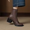 Krazing Pot Microfiber Winter Round Toe Modern Platform Size 33 Boots Size 43 Office Lady Women Fashion Ankle Boots
