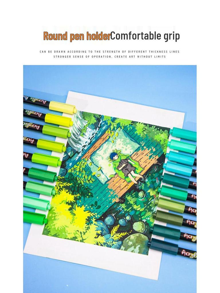 100-Color Soft Tip Acrylic Paint Markers for DIY, Graffiti, Journals & Drawing