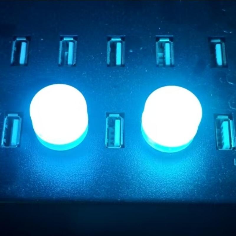 

3PCS USB Портативный светодиодный мини-ночник Маленькая круглая лампа USB-светильник ночью Идеально подходит для спальни 3PCS светло-синий