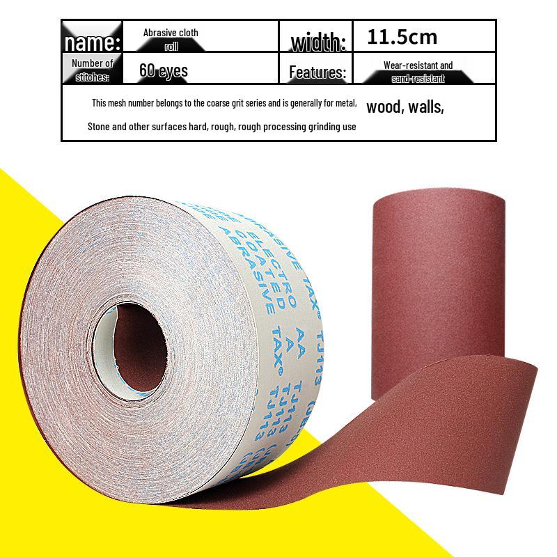 800 Grit Tearable Sanding Belt Roll for Woodworking, Metal, and Walls