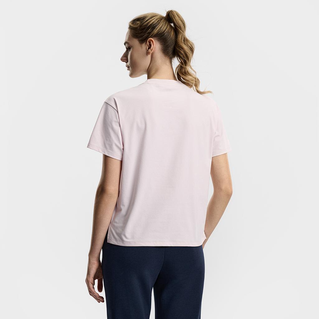Fila Tennis Fashion Minimalist Classic Retro Sports Casual Comfortable Versatile Short Sleeve T-Shirt Women Tops Lotus-Pink A11W613102FPK