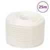 153050 vidaXL Work Rope White 10 Mm 25 M Polypropylene