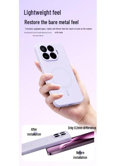 Xiaomi 17T Pro Magnetic Skin-Feel Silicone Anti-Drop Protective Case